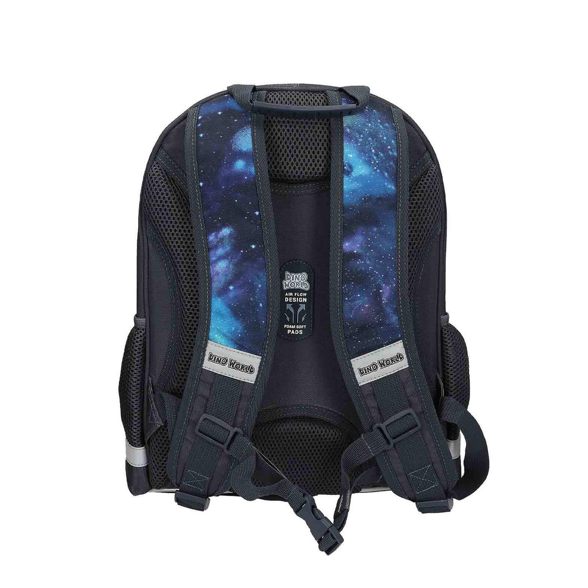 SCHULRUCKSACK GALAXY Dino World grau-grün 16 x 33 cm - Grau/Grün, Textil (33/16cm) - Depesche Germany
