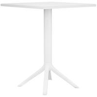 GARTENTISCH eckig 60/60/76 cm Kunststoff Weiß - Weiß, Kunststoff (60/60/76cm) - CLP