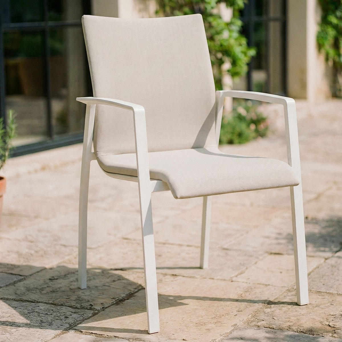 GARTENSTÜHLE VERANO 6ER-SET - Beige, Textil (57/89/62cm) - IDIMEX