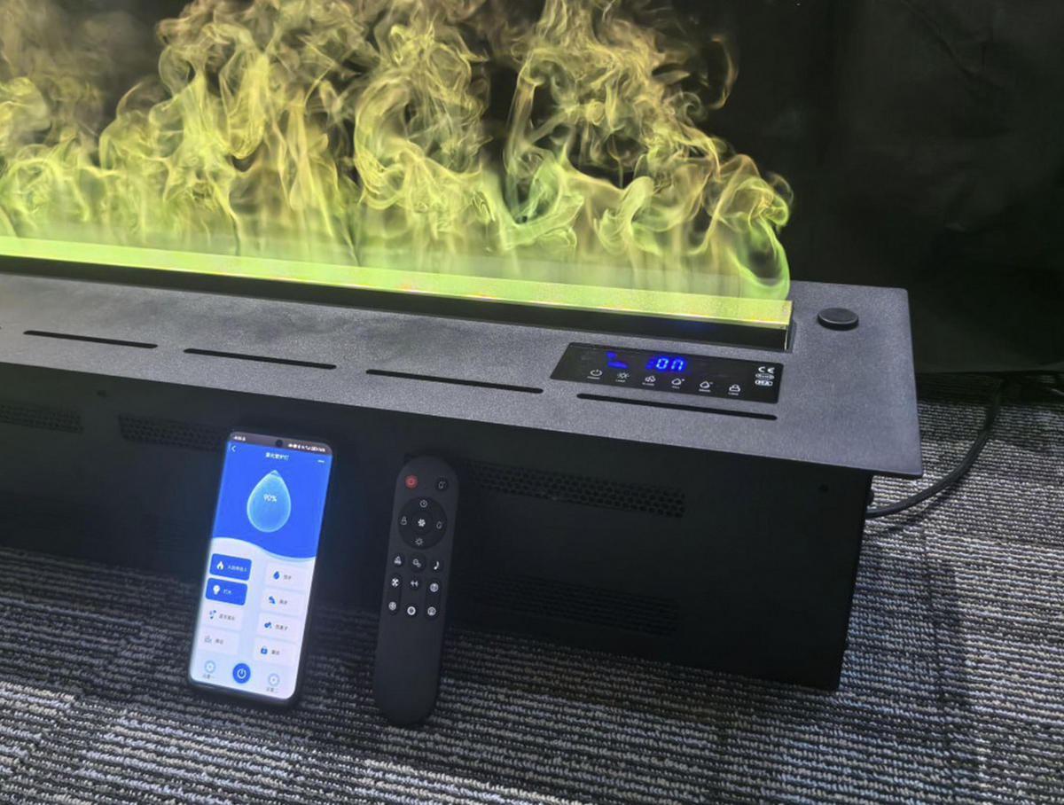 WASSERKAMIN zur Dekoration Schwarz Einfügemuster 3 L Tank - Schwarz, Metall (70/24/19cm) - Purline