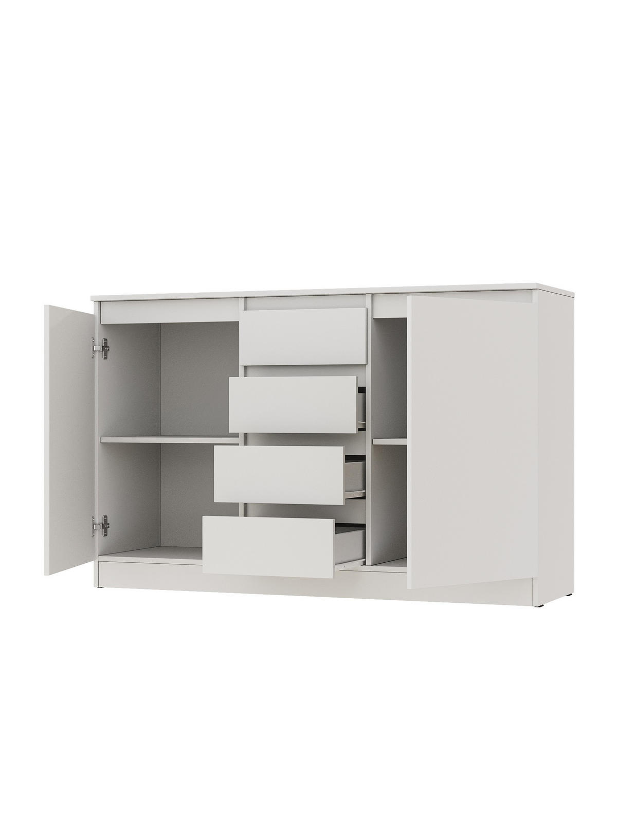 KOMMODE Weiß 140/90/43 - Weiß, Holzwerkstoff (140/90/43cm) - RAUMHIRSCH FURNITURE
