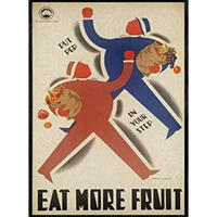 POSTER Essen Sie Mehr Obst A4 Rahmenlos - Klar, Papier (29.7/5/21cm) - Nacnic