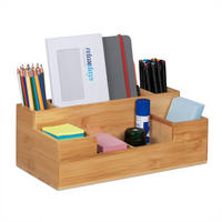 SCHREIBTISCH Organizer - Hellbraun, Holz (15/30/11cm) - Relaxdays