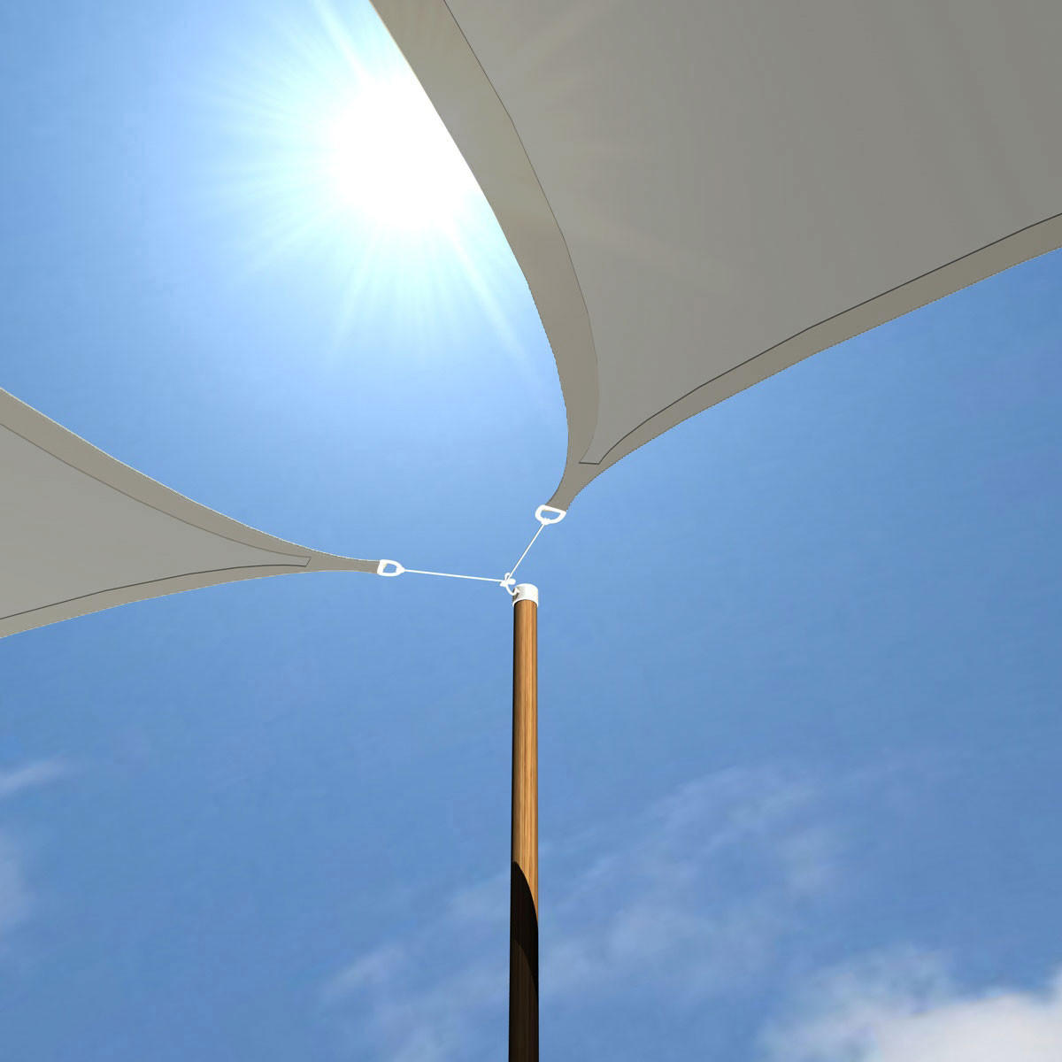 SONNENSEGEL Wasserdicht 300 cm Grau - Grau, Kunststoff (300/300cm) - Amanka