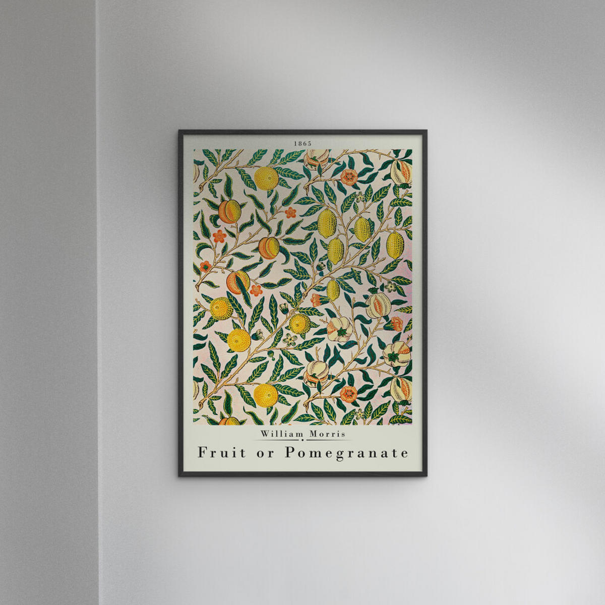 POSTER mit Rahmen William Morris - Pomegranate - Multicolor/Schwarz, Holz/Papier (30/40cm) - Poster&Frame