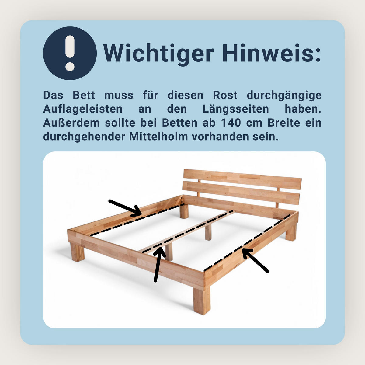 ROLLROST, Stabiles Erlenholz, Größe: 120x200 - Braun, Holz (120/200cm) - Betten-ABC