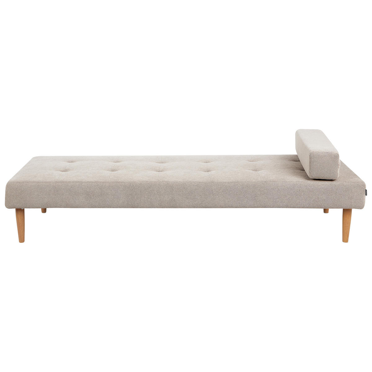 CHAISELONGUE Beige Niort - Beige/Braun, Textil (74/40/200cm) - Beliani