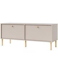 TV-LOWBOARD FLOREN, Creme/Gold - Creme, Holzwerkstoff/Metall (120.6/50/40.8cm) - KONSIMO®