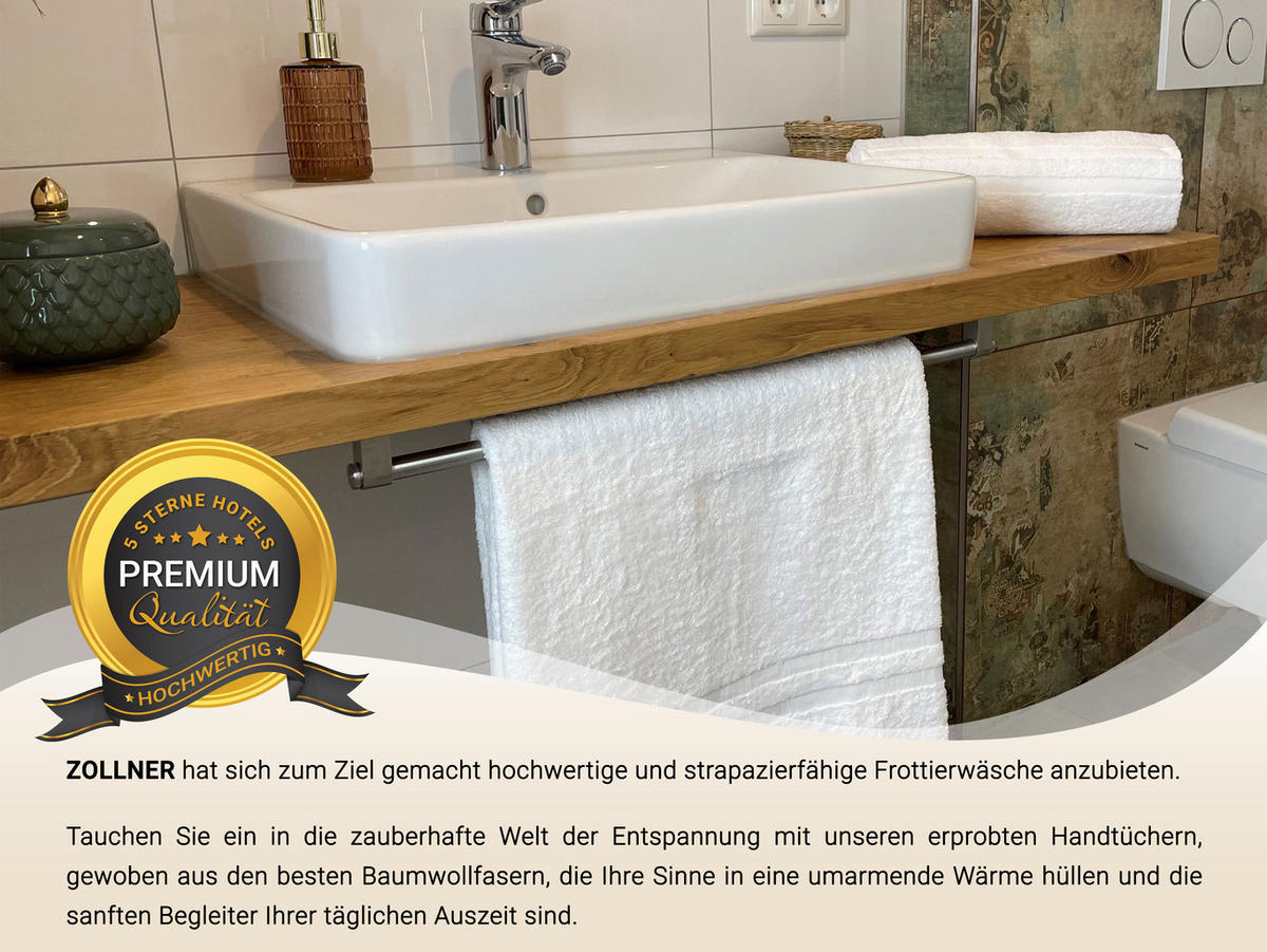 DUSCHTÜCHER, 5er-Set, 140x70 cm, 100% Baumwolle, Weiß - Weiß, Textil (70/140cm) - Zollner