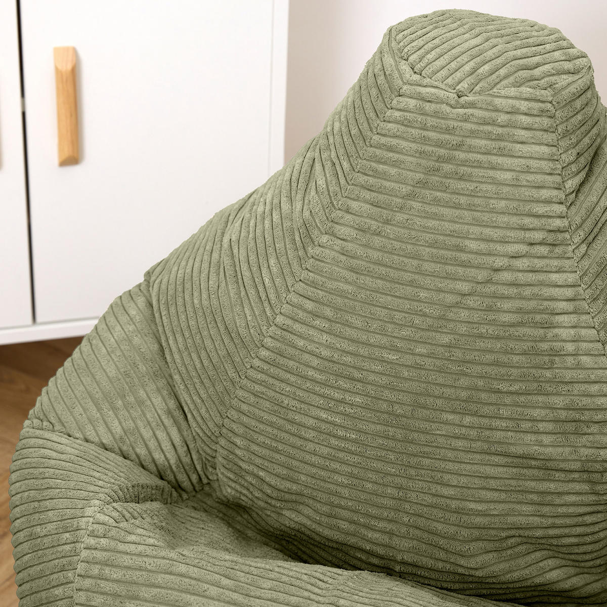 SITZSACK für Kinder Sessel aus Cord 2-tlg. - Salbeigrün, Textil (69/59/65cm) - icon
