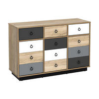 KOMMODE - 113 cm x 39.6 cm - holz - mehrfarbig Krypton - Multicolor, Holz (113/74/39cm) - Vente-Unique
