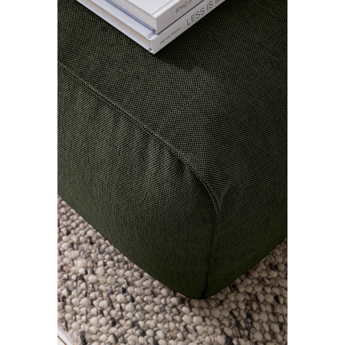 POLSTERHOCKER - Schwarz/Grau, Kunststoff/Textil (81/38/100cm) - home24