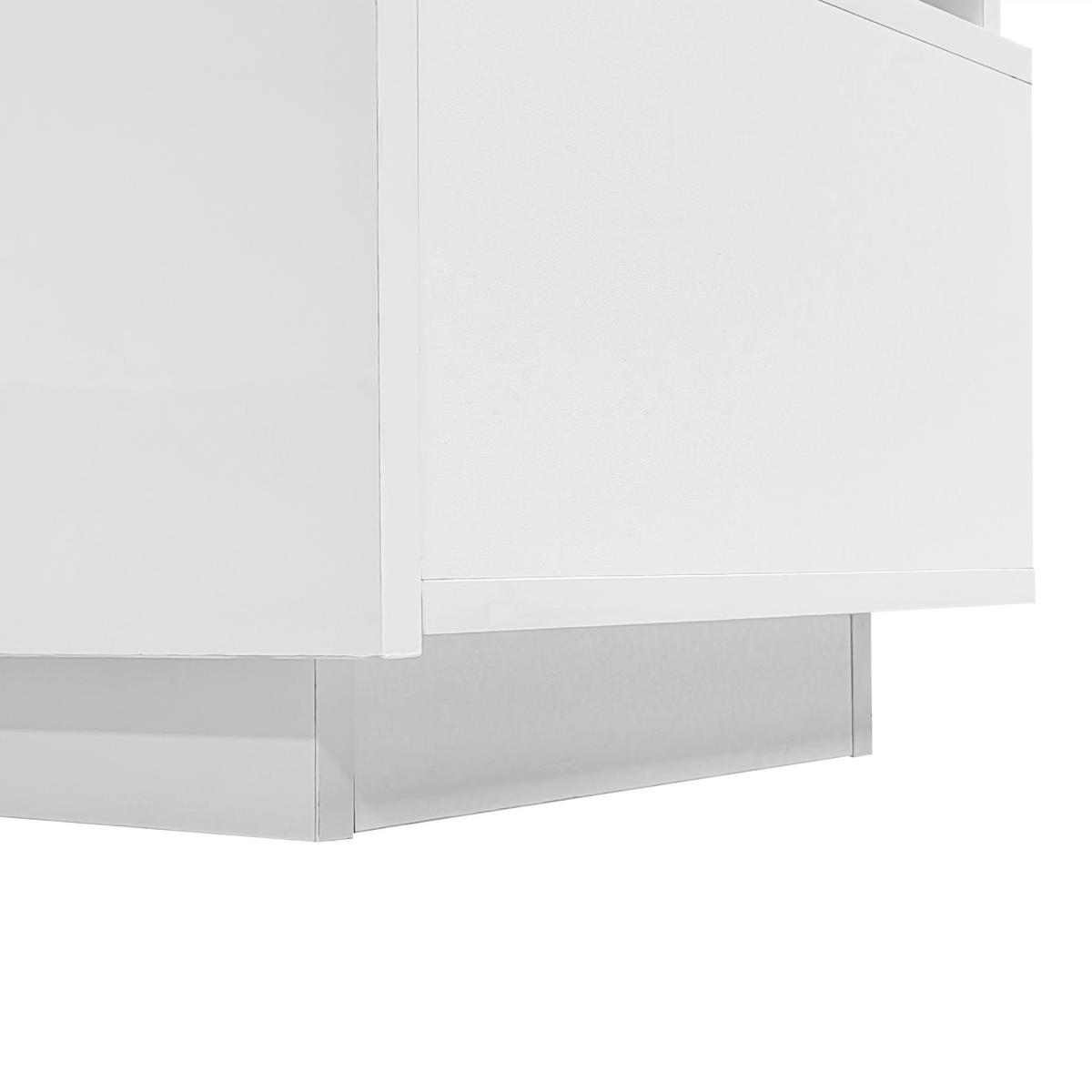 TV-ELEMENT in Weiß TV Schrank mit LED-Beleuchtun,Schubladen,B160/T39/H42cm - Weiß, Holzwerkstoff (160/42/39cm) - STILVORA