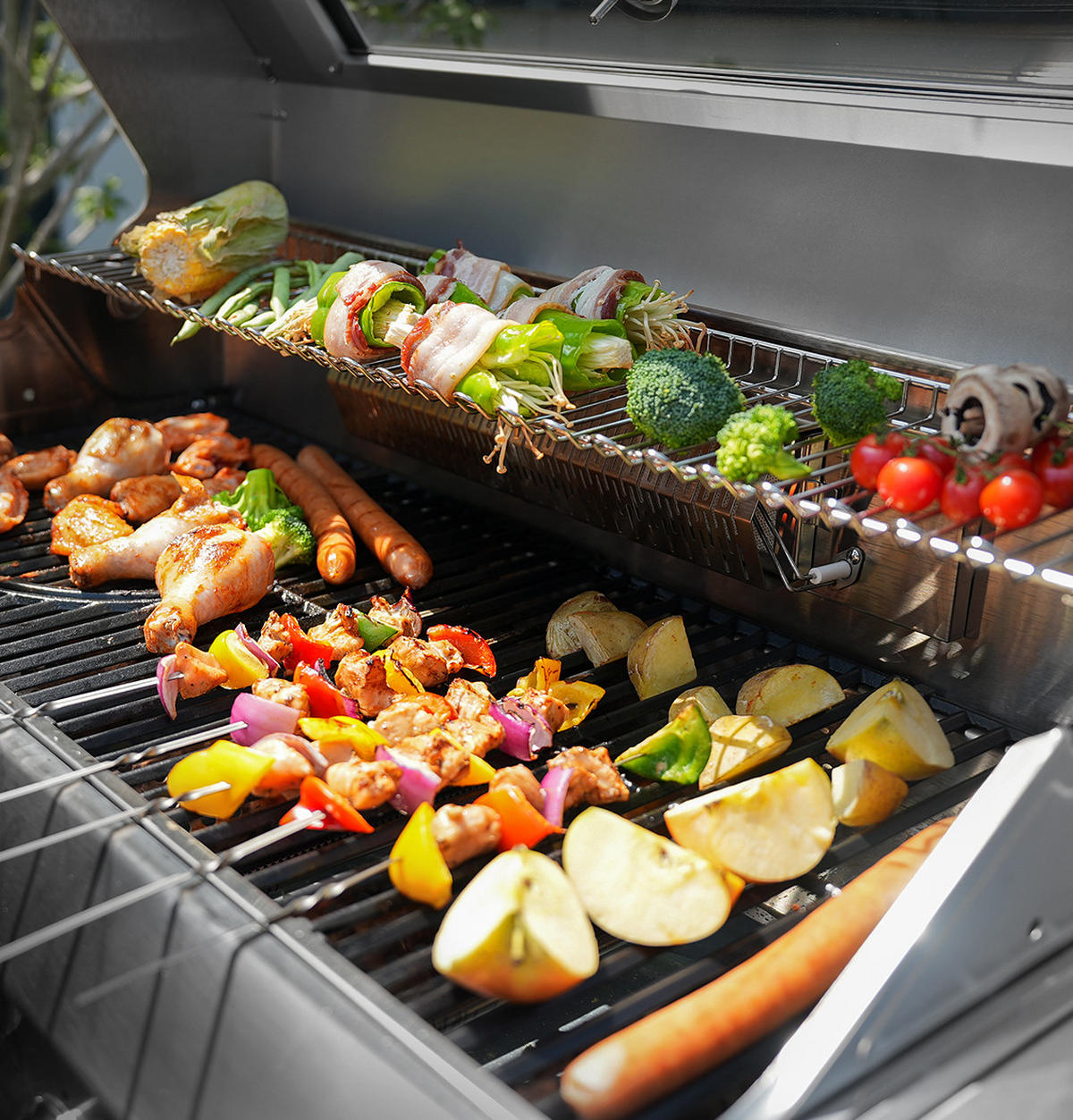 GASGRILL Platinum Yamara 6+2 - Silberfarben, Metall (159/117/55cm) - TAINO