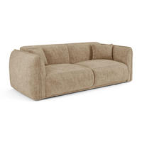 SOFA LUSH Gemusterter Samt Beige-Taupe 205cm - Taupe/Beige, Textil (205/72.5/90cm) - Premium Interiors