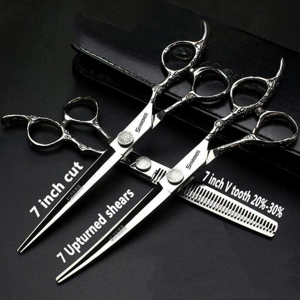 HAARSCHNEIDER-SET 7 Zoll 3-teilig - Silberfarben, Metall (6/1/17.7cm)