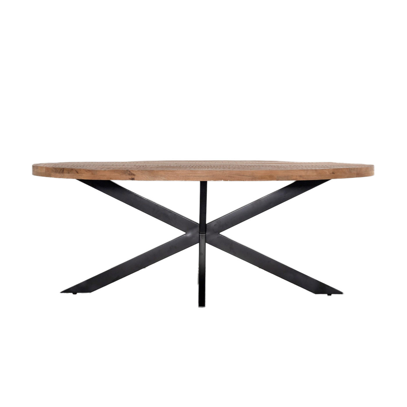ESSTISCH oval aus Mangoholz 240cm, natürlich - Braun, Holz (240/100/76cm) - Giga Meubel