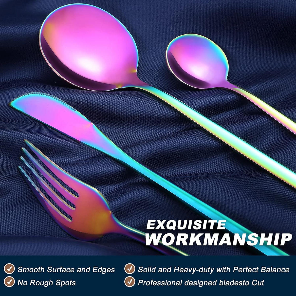 BESTECKSET 6 Personen 30-teilig Edelstahl, Spülmaschinenfest - Multicolor, Metall - Kaket