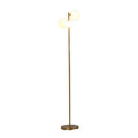 STEHLEUCHTE Melinda, Messing und Weiß, 150cm - Messingfarben, Glas (25/25/150cm) - KOSILUM