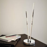 LED TISCHLEUCHTE Parri Chrom Silber - Silberfarben, Metall (15/15/37cm)