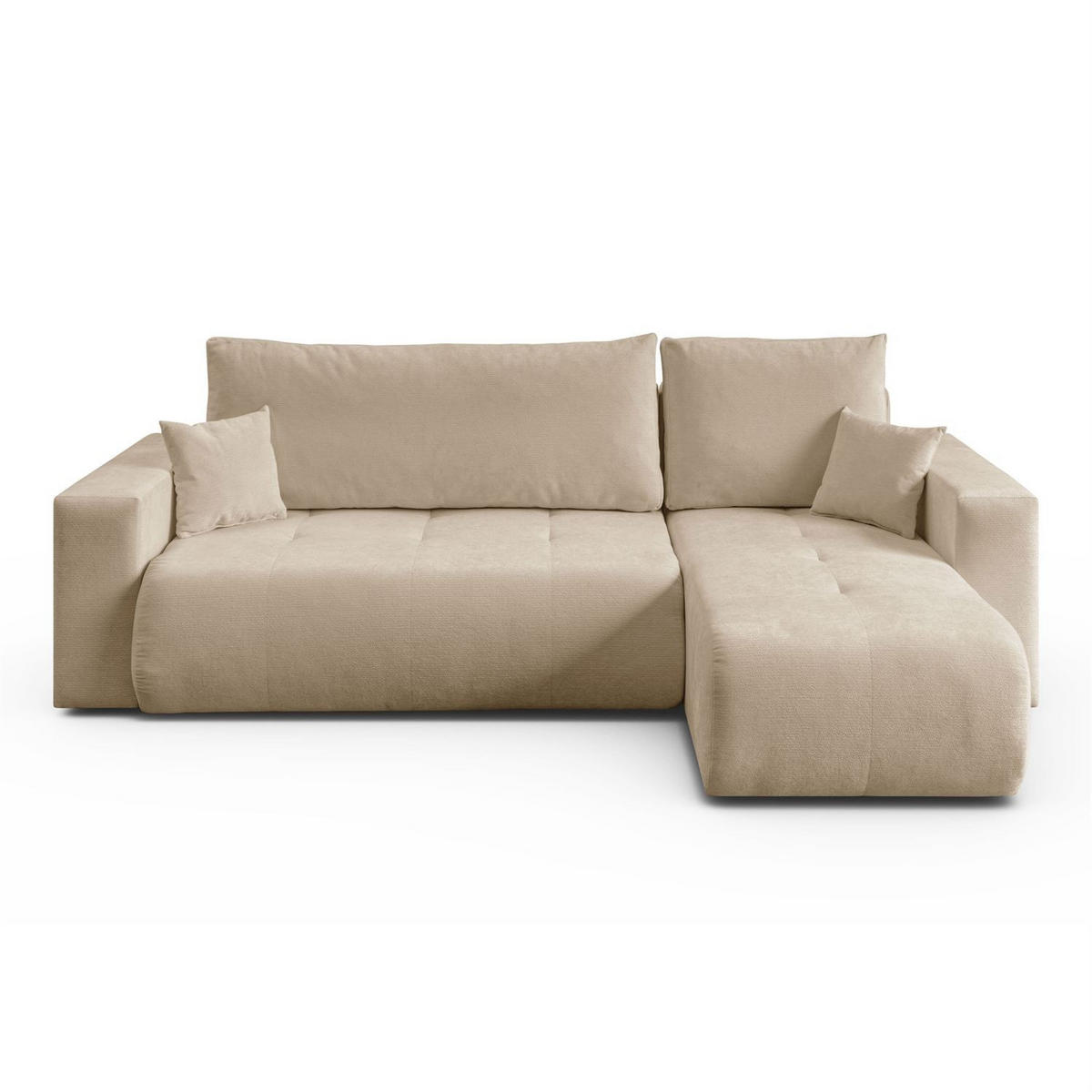 ECKSOFA CLOUD II L mit Schlaffunktion, Vibe 07 - Beige, Textil (247/152cm) - Lookway