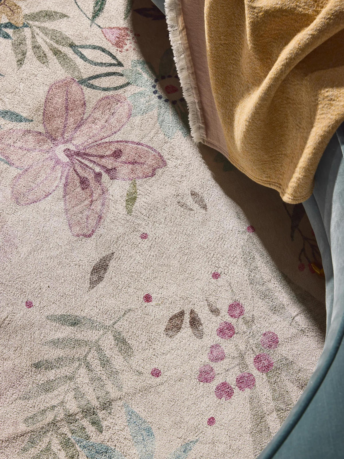 TEPPICH Milly waschbar Multicolor/Weiß 200/300 cm - Multicolor/Weiß, Kunststoff/Textil (200/300cm) - benuta