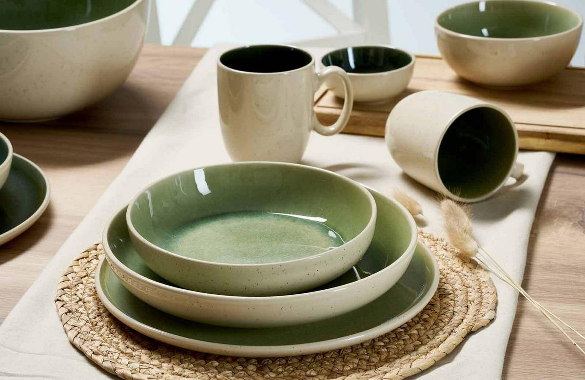 KAFFEEBECHER Skog Hellgrün 400 ml 6er Set - Hellgrün, Keramik (0.4L) - Ritzenhoff Breker