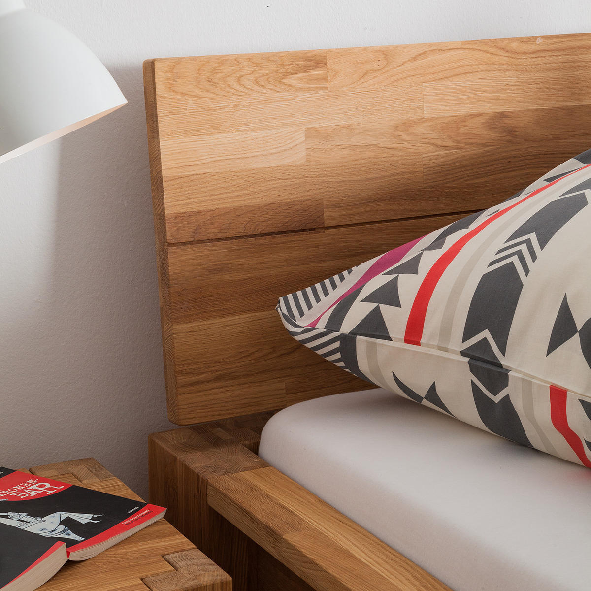 BETTGESTELL - Massivholz - Eichefarben, Holz (160/200cm) - home24