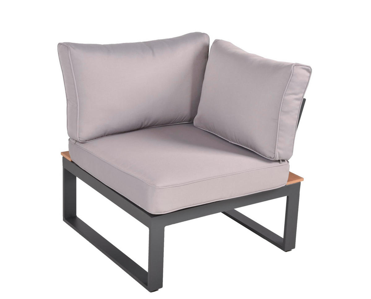 GARTENLOUNGESET Gerd 6-teilig Dunkelbraun Gartenloungeecke - Dunkelbraun, Kunststoff - DELUKE