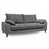 3-SITZER-SOFA, Stoff, Grau - Grau, Textil (97/88/205cm) - Oviala