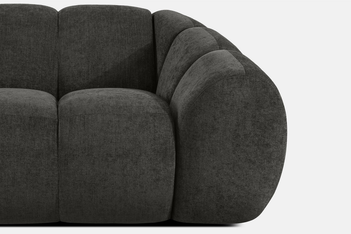 ECKSOFA LINKS FLAVA, Graphitfarben - Graphitfarben, Holz/Holzwerkstoff (310/354cm) - KONSIMO®