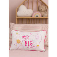 KINDERKISSEN Peppa Wutz Little girl Big dreams Rosa 40 x 23 cm - Rosa, Textil (40/23cm) - United Labels