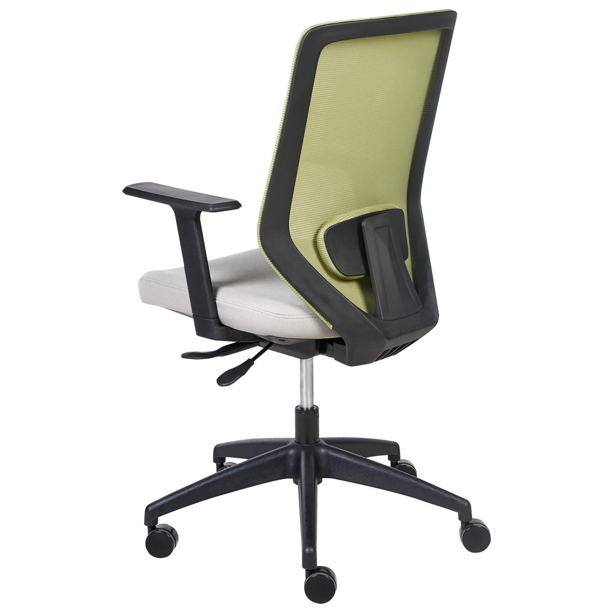 BÜROSTUHL Hellgrün Virtuoso - Schwarz/Grau, Textil (53/97/53cm) - Beliani