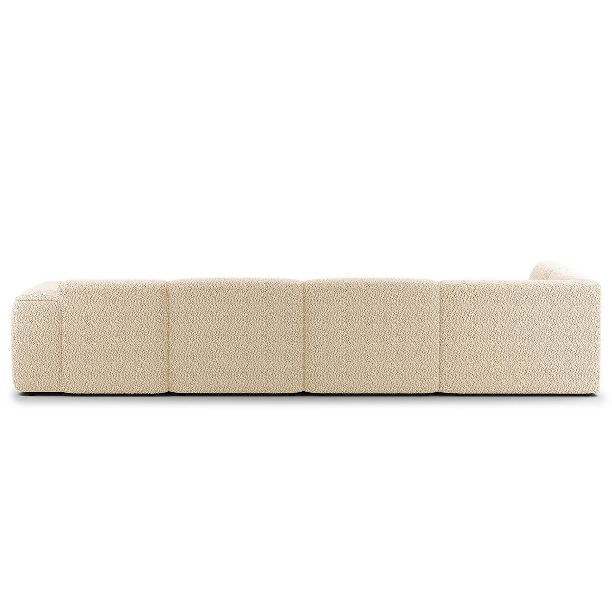 WOHNLANDSCHAFT mit Longchair - Beige/Schwarz, Kunststoff/Textil (325/71/235cm) - home24