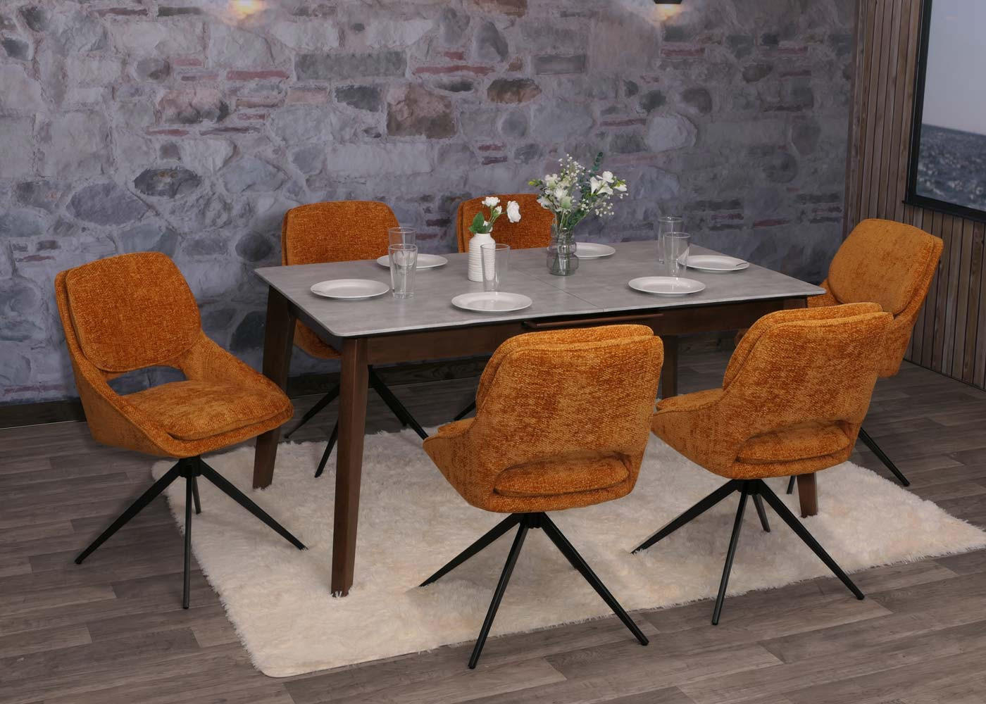 ESSZIMMERSTUHL Gelb 2er-Set - Gelb, Textil (55/87/55cm) - MCW