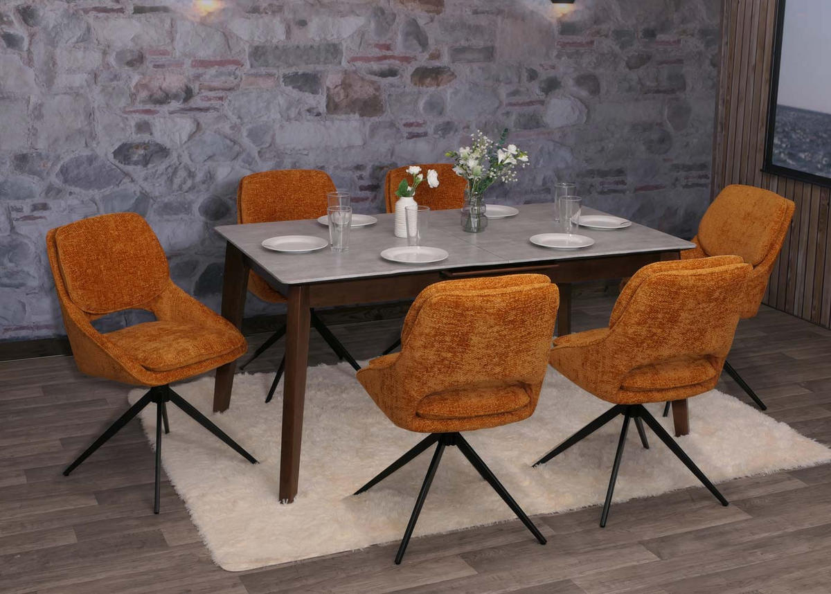 ESSZIMMERSTUHL Gelb 2er-Set - Gelb, Textil (55/87/55cm) - MCW