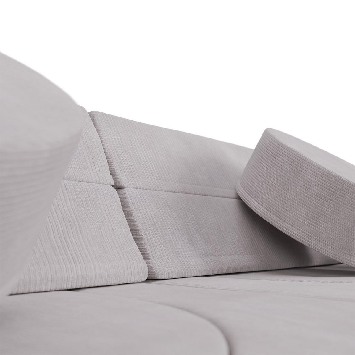 KINDERSOFA Kayo cord beige - Beige, Textil (150/50/75cm) - Juskys