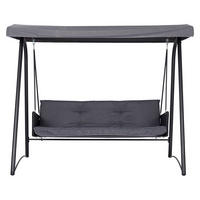HÄNGESOFA, Sanne, Grau, Rattan, 220 x 134 x 182 cm - Grau, Naturmaterialien (220/182/134cm) - ebuy24