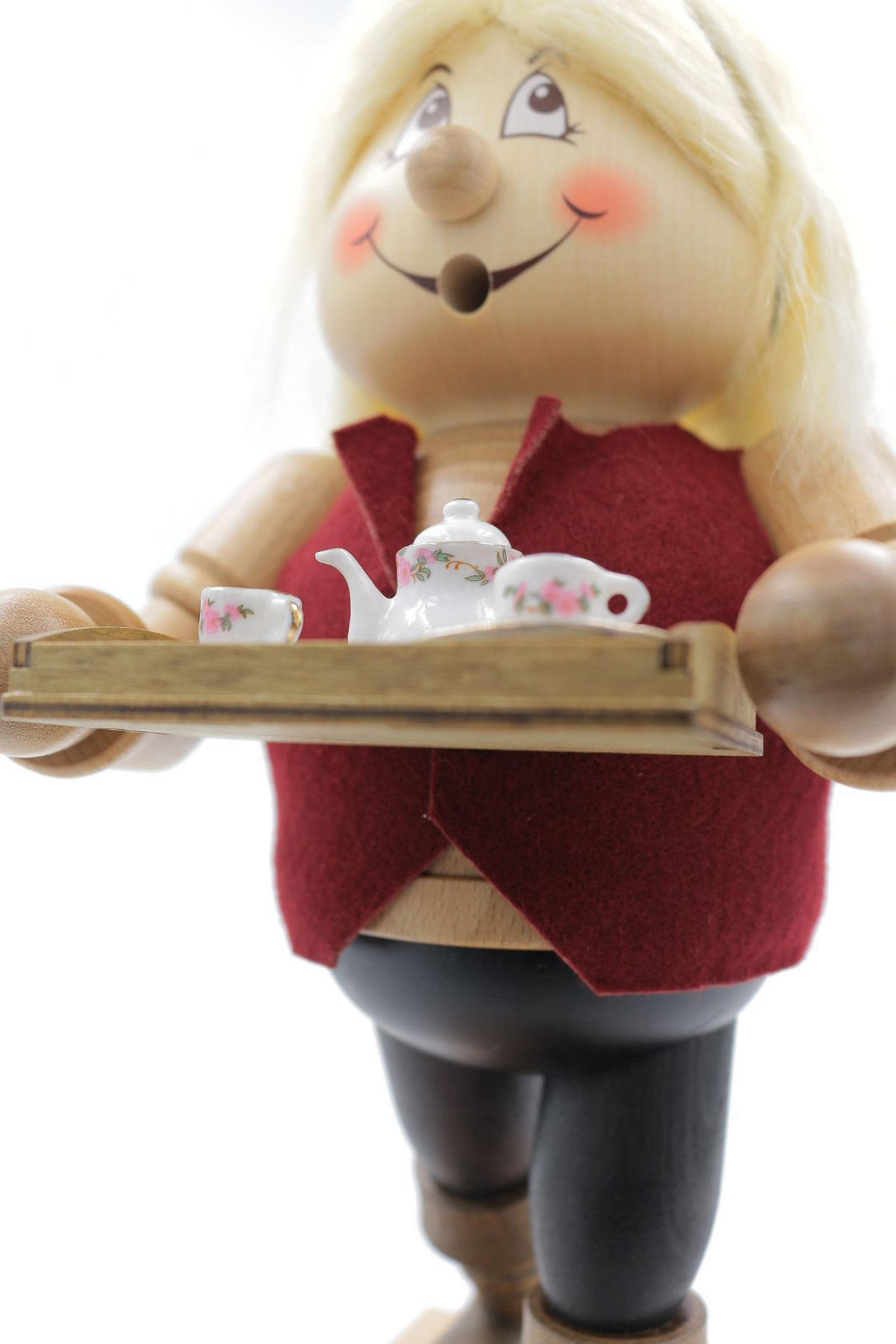 RAUCHFIGUR Wichtel Kellnerin 32 cm - Multicolor, Holz (15/29/0.1cm)