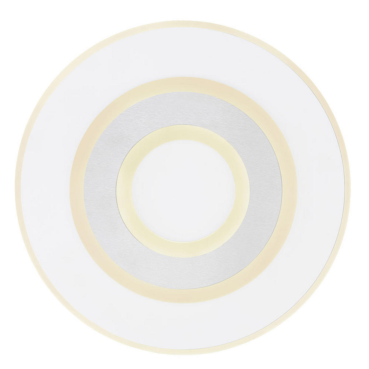 LED DECKENLEUCHTE MARU Weiß opal - Weiß, Metall (42/42/6.5cm) - Globo Lighting