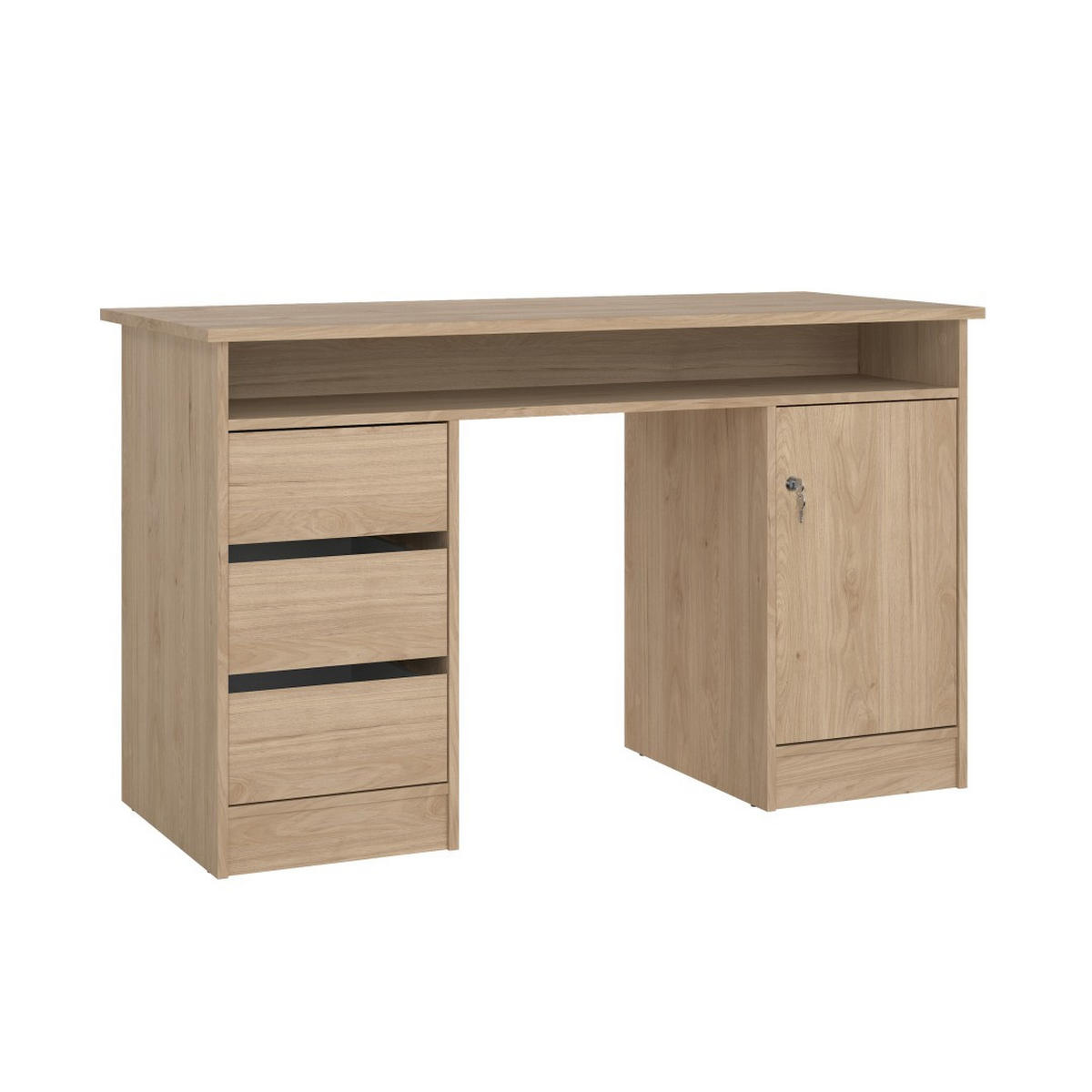 SCHREIBTISCH, FunctionPlus, Nussbaum, Holzwerkstoff, 126 x 55 x 76 cm - Nussbaumfarben, Holzwerkstoff (55/126/76cm) - ebuy24