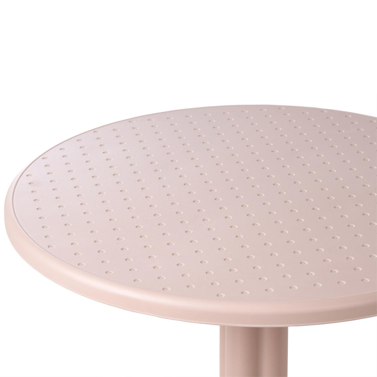 GARTEN-BARTISCH 60/60 cm Beige Legrena - Beige, Kunststoff (60/60/111cm) - Beliani