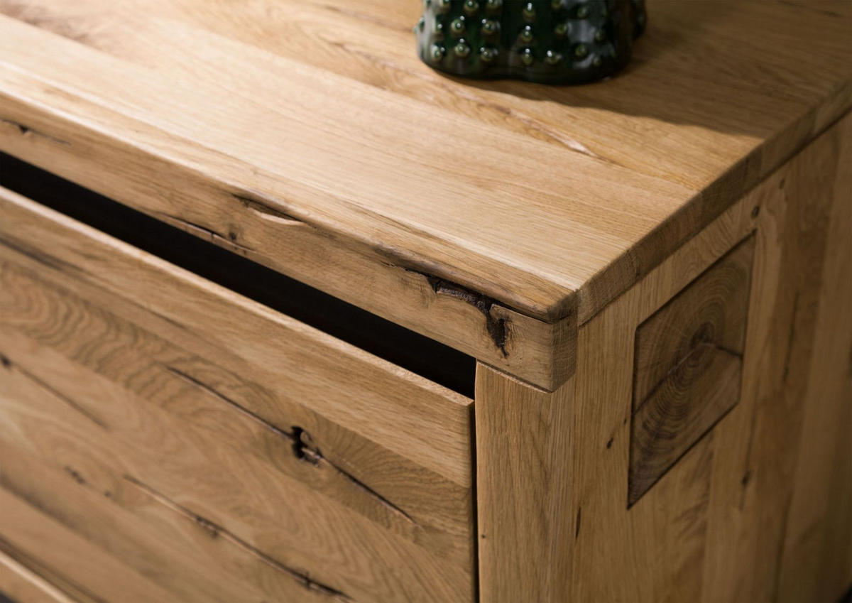 TV-BOARD Wildeiche 170x40x56 natur geölt VILLANDERS #113 - Naturfarben, Holz (170/56/40cm) - Massivmoebel24