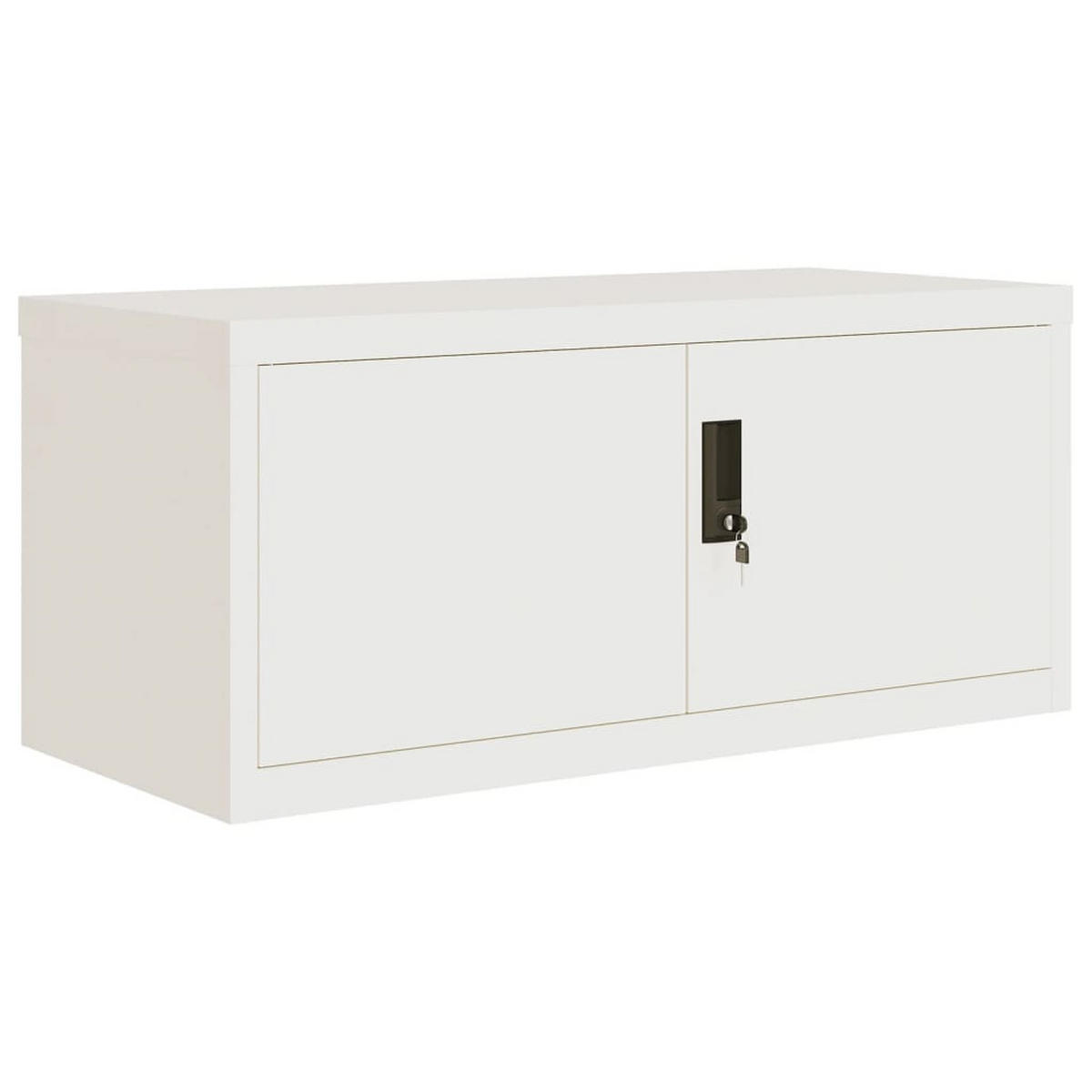 AKTENSCHRANK Weiß 90/40/240 Cm Stahl - Weiß, Metall (90/240/40cm) - vidaXL