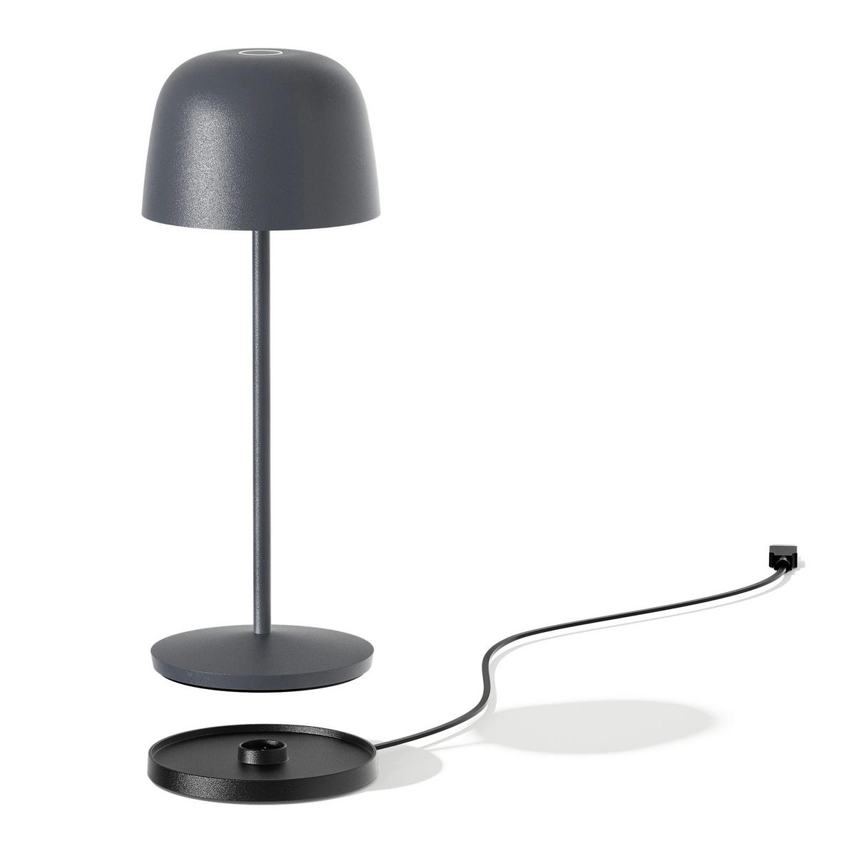 TISCHLAMPE SOPHIA dunkelgrau - Dunkelgrau, Metall (7.5/7.5/20cm) - Lumisky