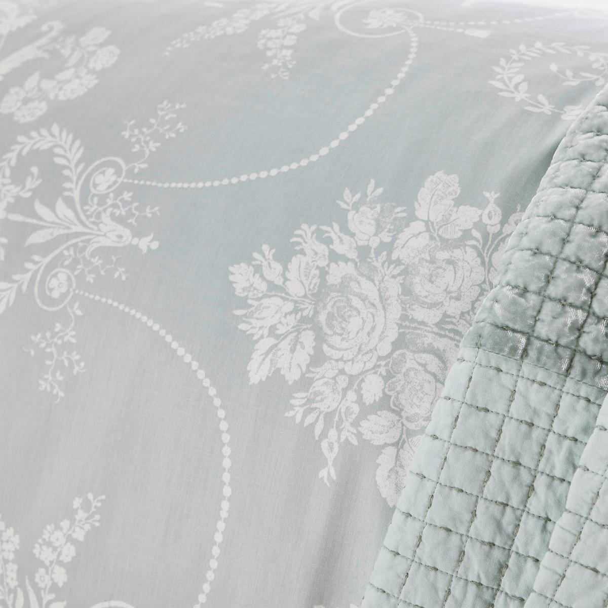BETTWÄSCHE Josette Duckegg 200cm x 200cm - Smaragdgrün/Blau, Textil (200/200cm) - LAURA ASHLEY