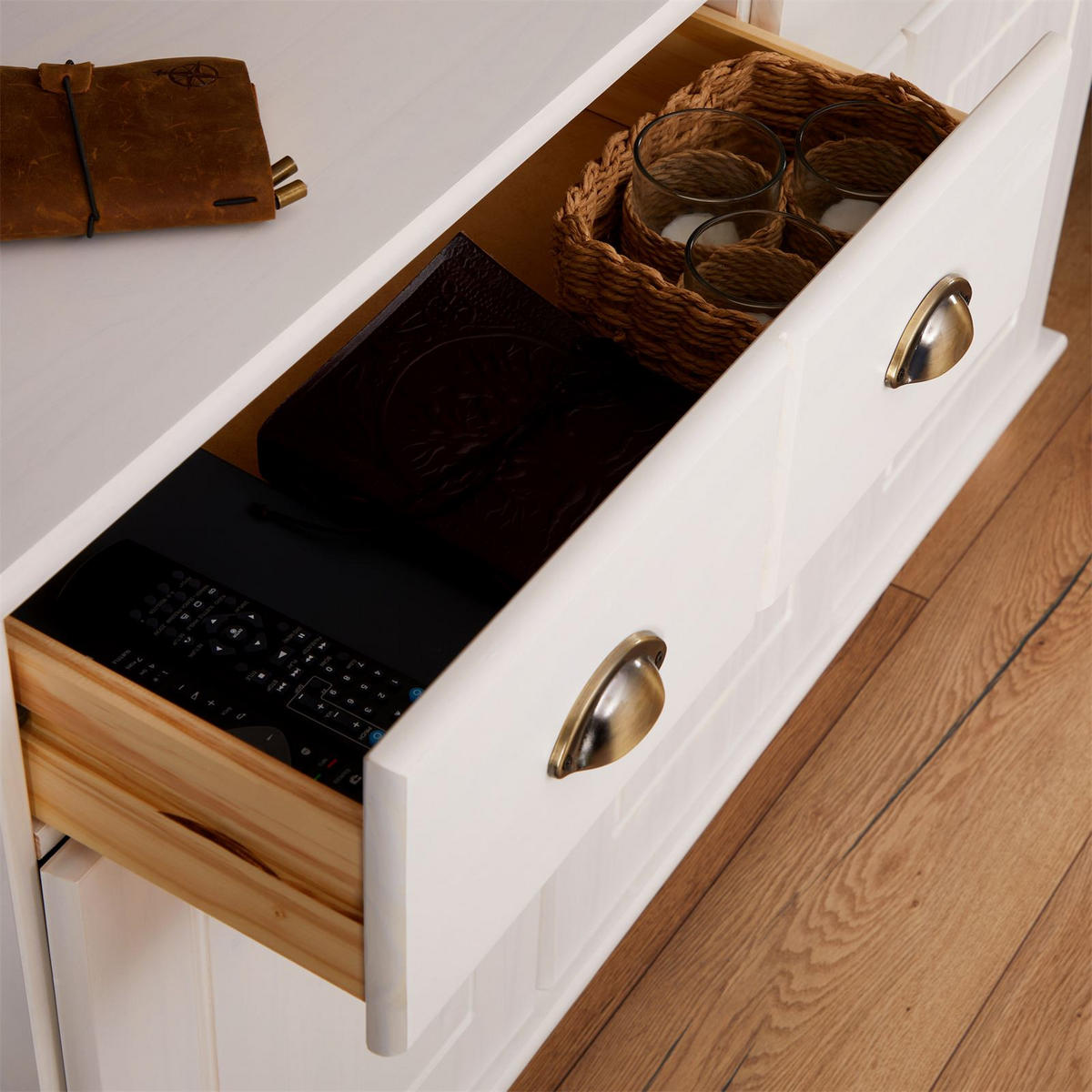 SIDEBOARD COLMAR - Weiß, Holz (116/74/35cm) - IDIMEX