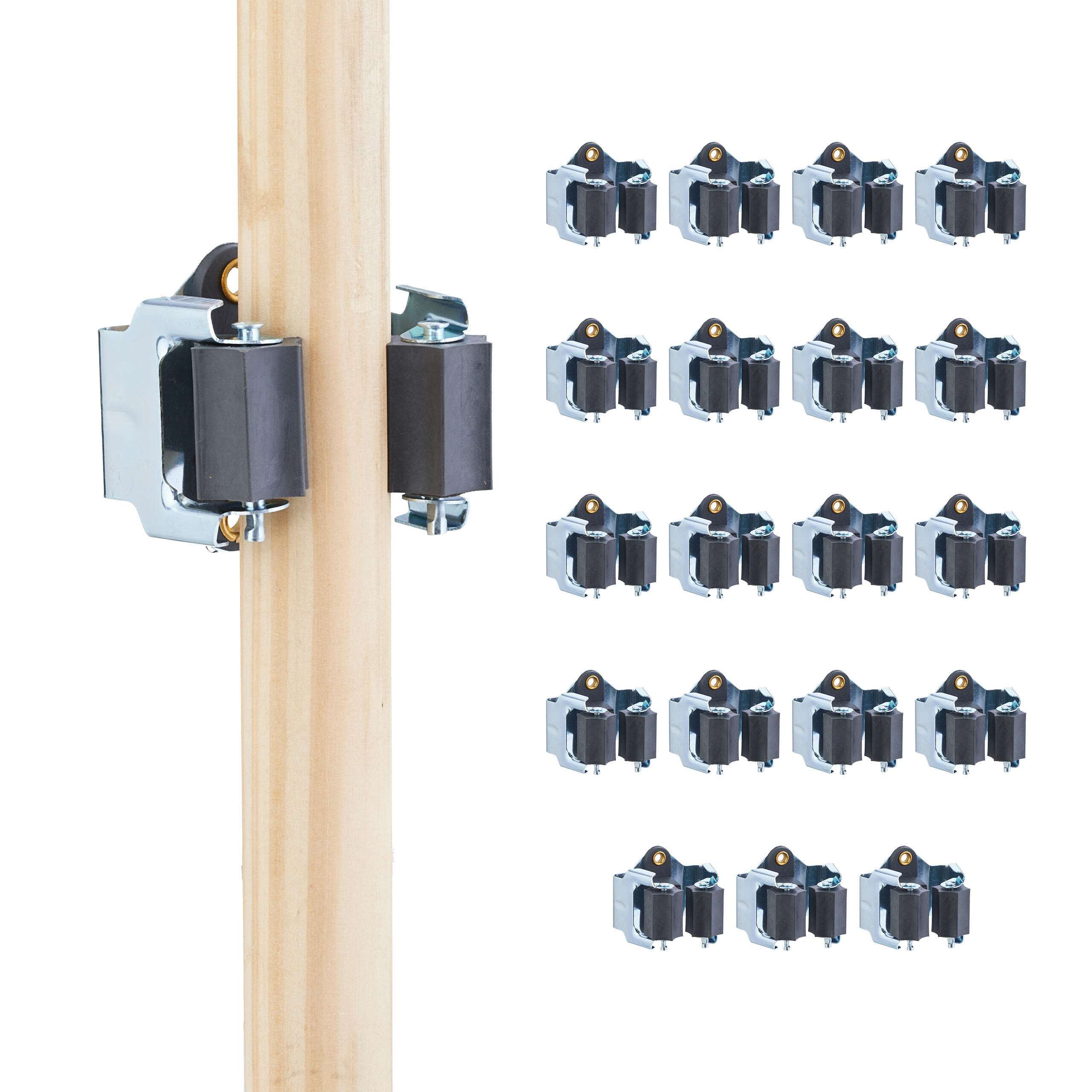 20XGERÄTEHALTER - Multicolor, Kunststoff/Metall (5/5/4.5cm) - Relaxdays