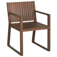 GARTENSTUHL Holz Dunkler Holzfarbton Sassari - Dunkelbraun, Holz (54/80/59cm) - Beliani