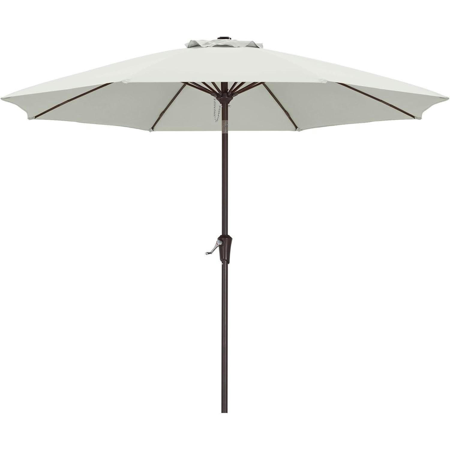 SONNENSCHIRM 270 cm Hellbeige Beidseitig knickbar UPF 50+ - Beige, Textil (40/295cm)